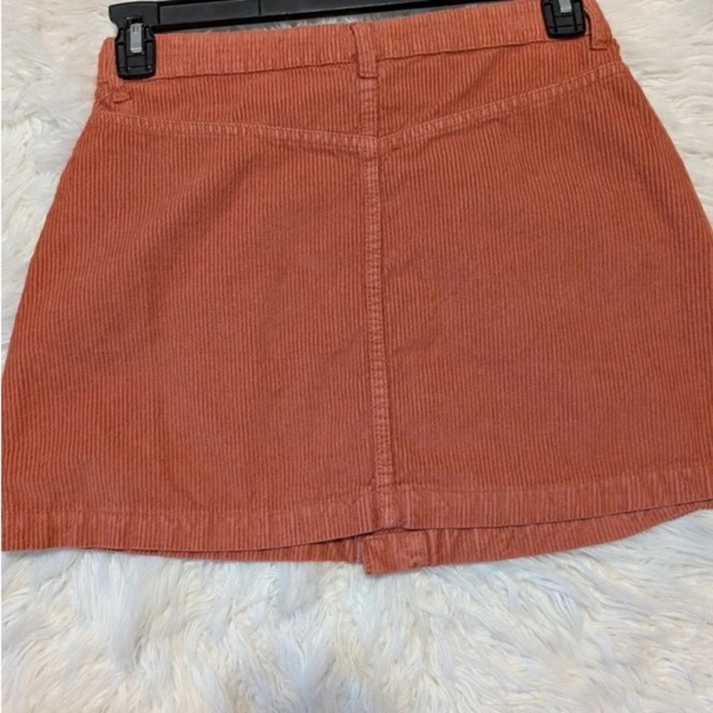 Free People Rust Orange Corduroy Mini Skirt - Picture 2 of 4